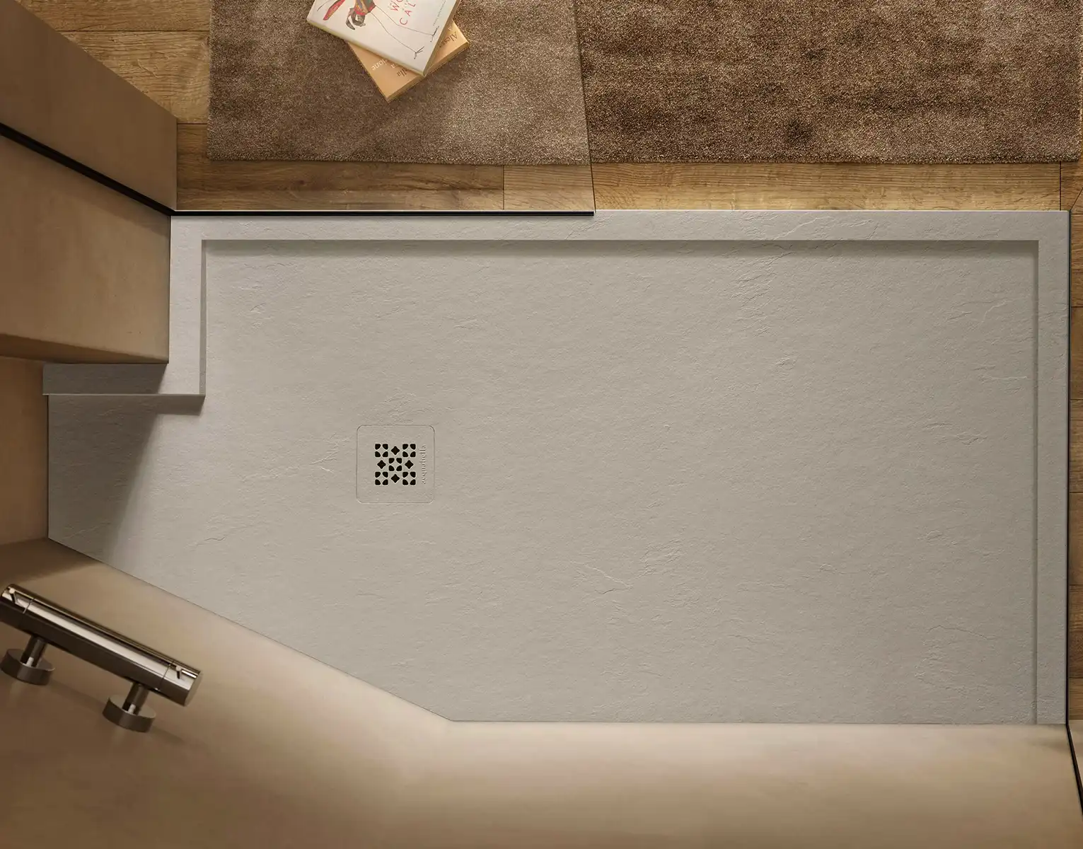 Plato de ducha Base Slate de Acquabella.