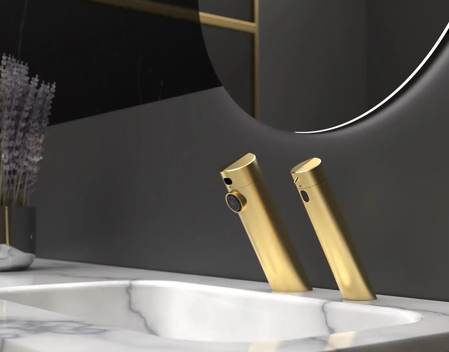 3 Conjunto Laser sobreencimera Oro Satinado